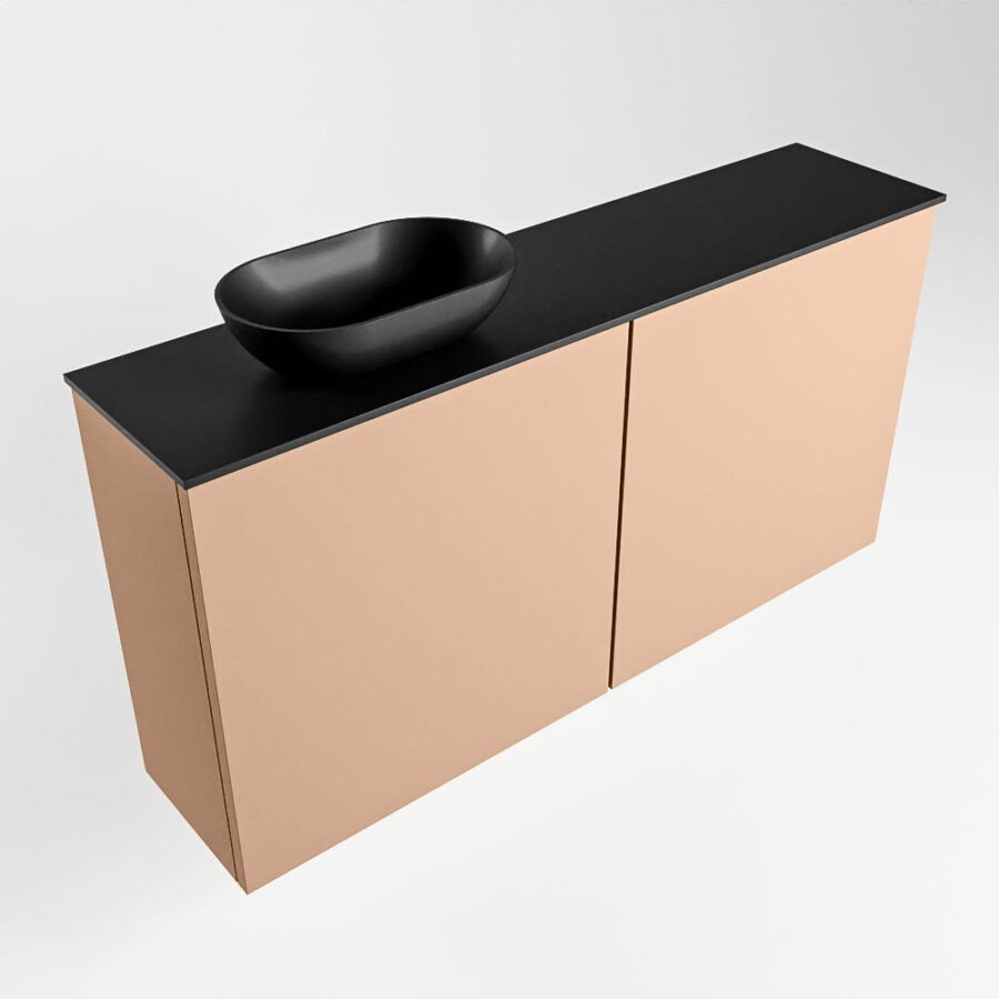MONDIAZ FOWY toiletmeubel 100cm kleur rosee. Waskom positie links kleur urban | urban. Met 1 kraangat - Afbeelding 4