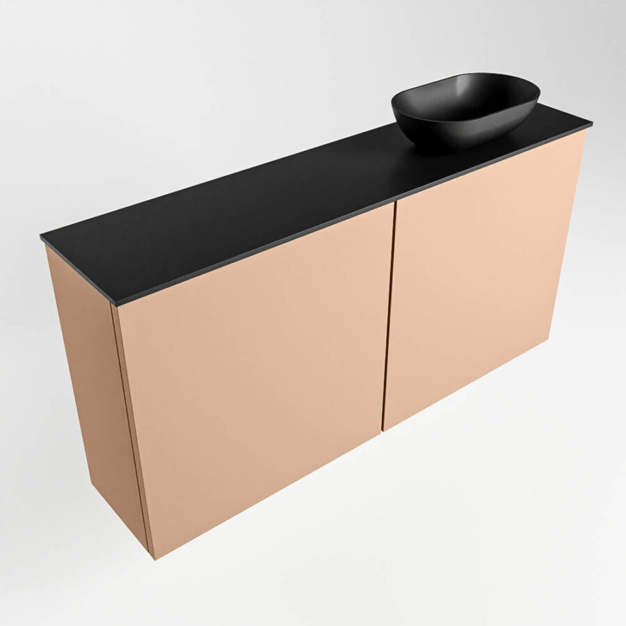 MONDIAZ FOWY toiletmeubel 100cm kleur rosee. Waskom positie rechts kleur urban | urban. Met 1 kraangat - Afbeelding 4