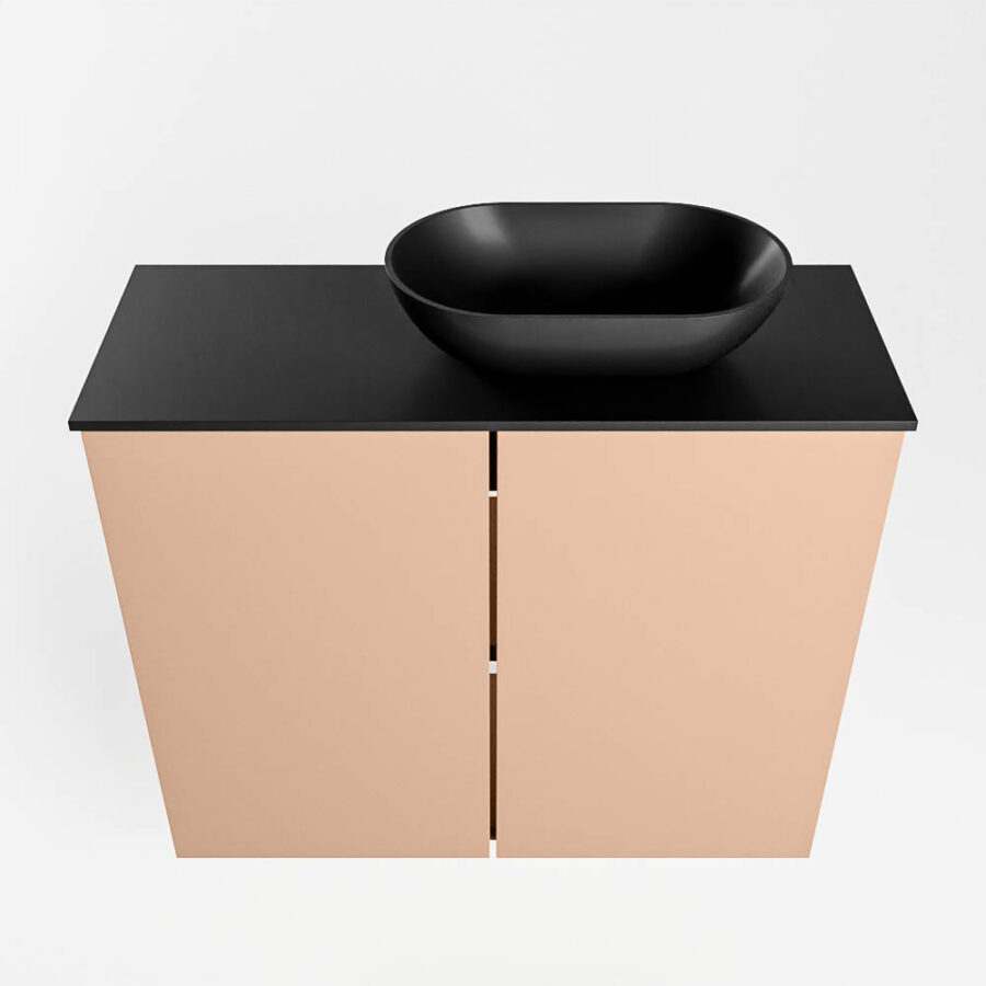 MONDIAZ FOWY toiletmeubel 60cm kleur rosee. Waskom positie rechts kleur urban | urban. Met 1 kraangat - Afbeelding 5