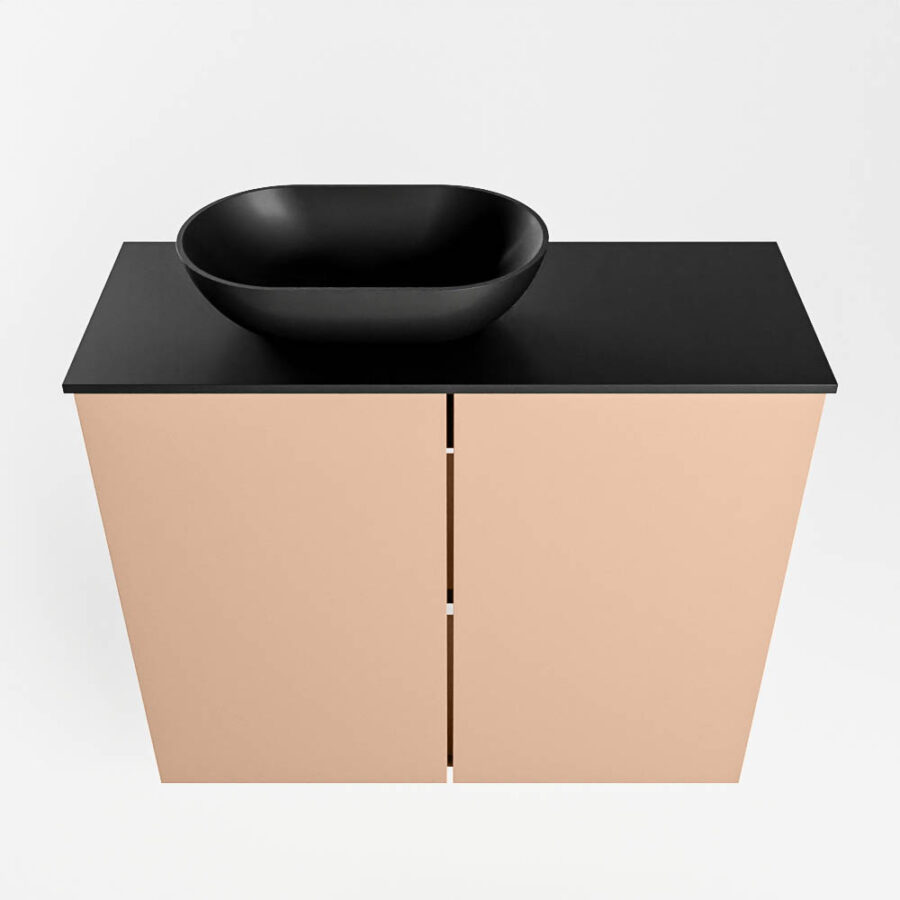 MONDIAZ FOWY toiletmeubel 60cm kleur rosee. Waskom positie links kleur urban | urban. Zonder kraangat - Afbeelding 5