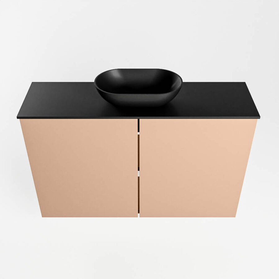 MONDIAZ FOWY toiletmeubel 80cm kleur rosee. Waskom positie midden kleur urban | urban. Zonder kraangat - Afbeelding 5