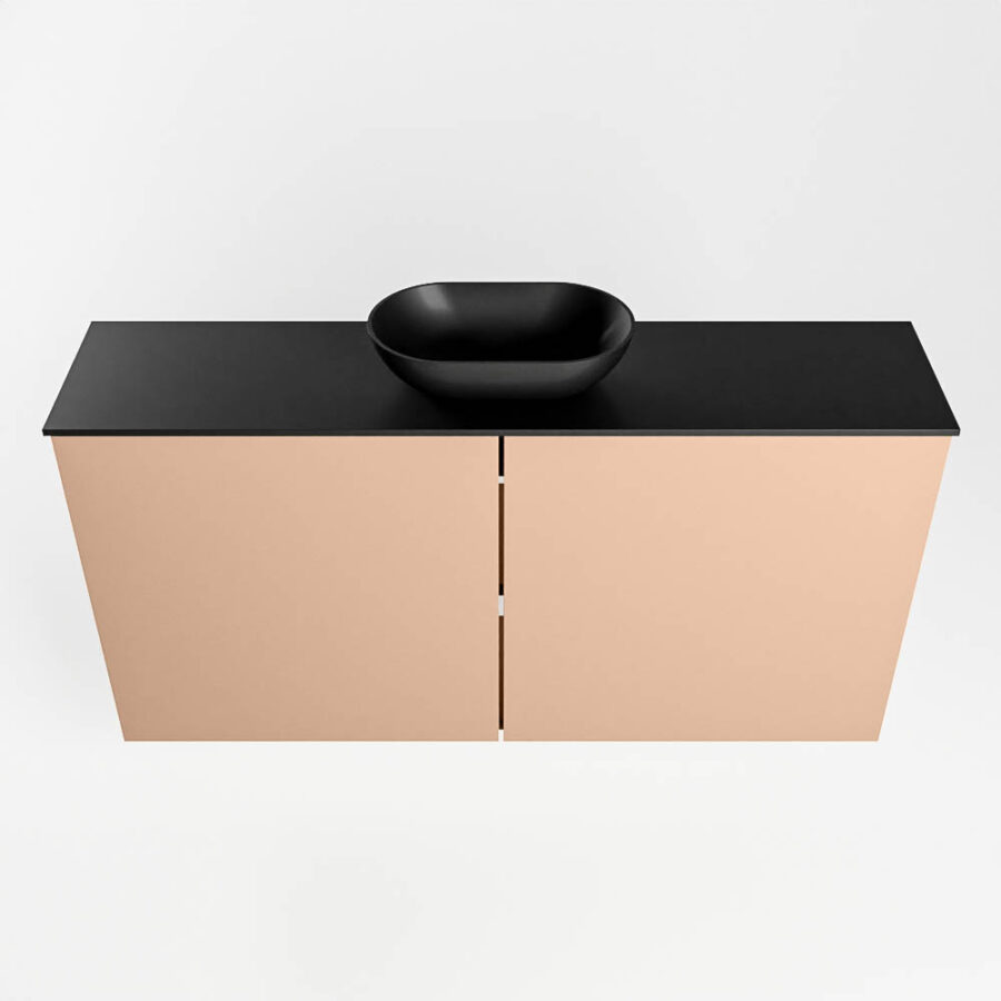 MONDIAZ FOWY toiletmeubel 100cm kleur rosee. Waskom positie midden kleur urban | urban. Met 1 kraangat - Afbeelding 5