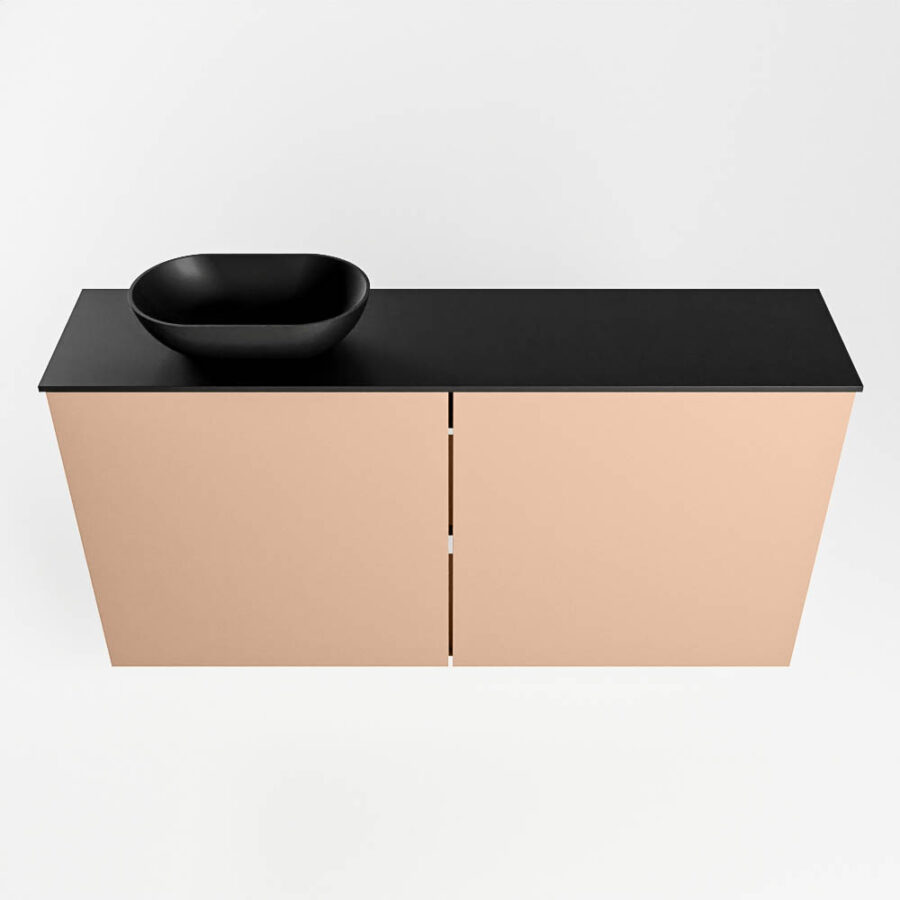 MONDIAZ FOWY toiletmeubel 100cm kleur rosee. Waskom positie links kleur urban | urban. Met 1 kraangat - Afbeelding 5