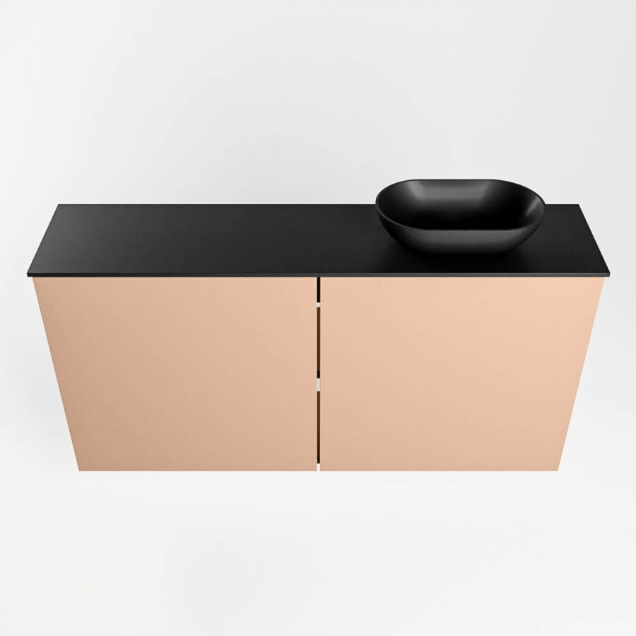 MONDIAZ FOWY toiletmeubel 100cm kleur rosee. Waskom positie rechts kleur urban | urban. Met 1 kraangat - Afbeelding 5