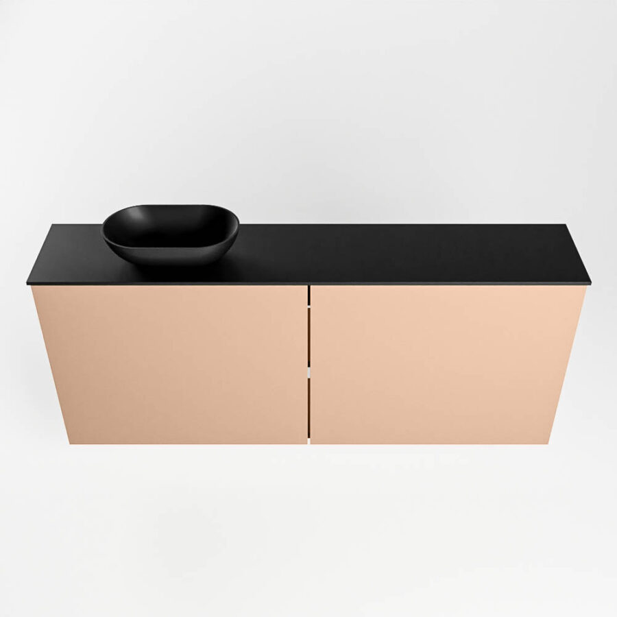MONDIAZ FOWY toiletmeubel 120cm kleur rosee. Waskom positie links kleur urban | urban. Met 1 kraangat - Afbeelding 5