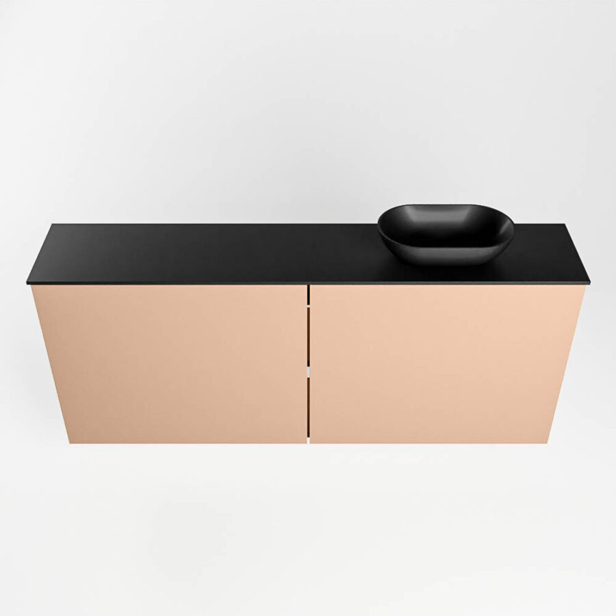 MONDIAZ FOWY toiletmeubel 120cm kleur rosee. Waskom positie rechts kleur urban | urban. Met 1 kraangat - Afbeelding 5