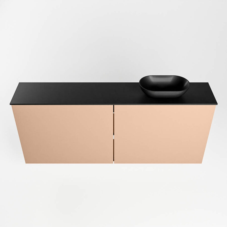 MONDIAZ FOWY toiletmeubel 120cm kleur rosee. Waskom positie rechts kleur urban | urban. Zonder kraangat - Afbeelding 5