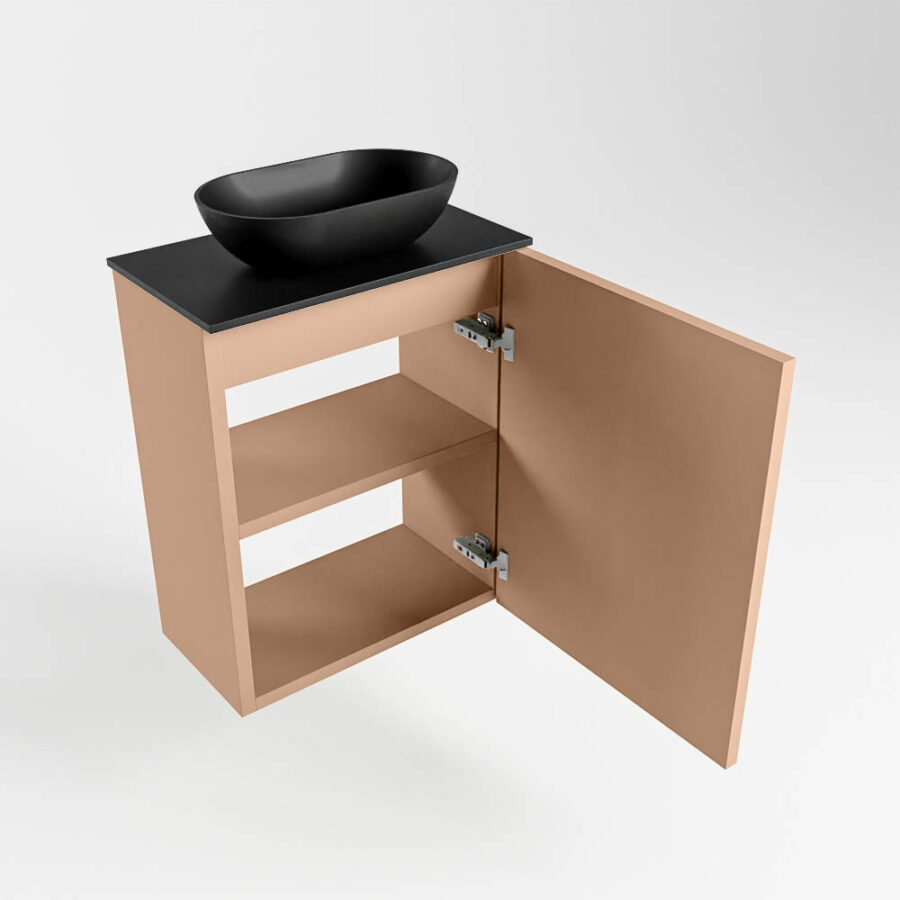 MONDIAZ FOWY toiletmeubel 40cm kleur rosee. Waskom positie midden kleur urban | urban. Zonder kraangat - Afbeelding 6