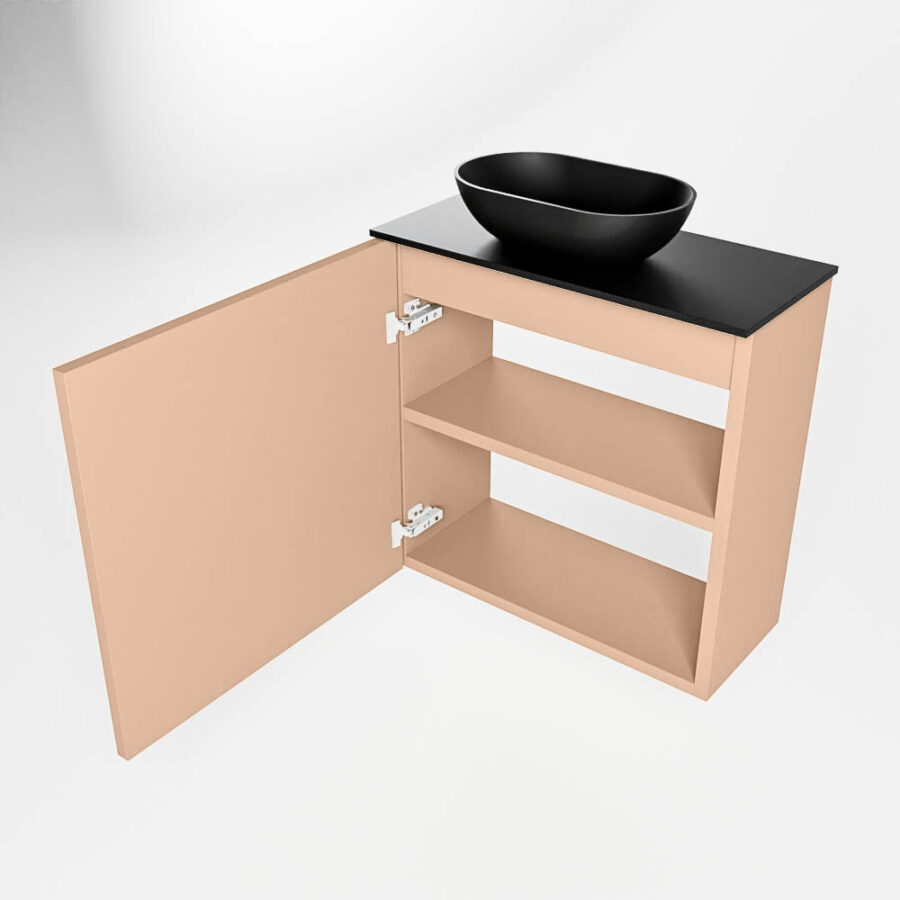 MONDIAZ FOWY toiletmeubel 50cm kleur rosee. Waskom positie links kleur urban | urban. Met 1 kraangat - Afbeelding 6