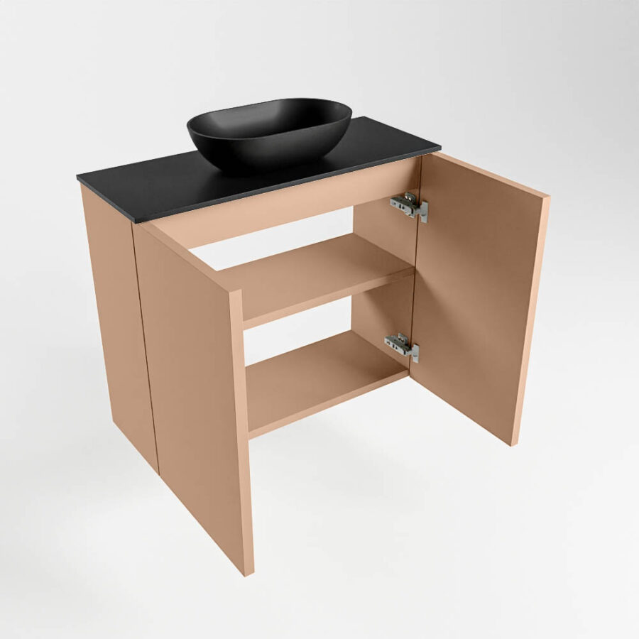 MONDIAZ FOWY toiletmeubel 60cm kleur rosee. Waskom positie midden kleur urban | urban. Met 1 kraangat - Afbeelding 6
