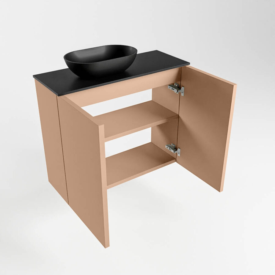 MONDIAZ FOWY toiletmeubel 60cm kleur rosee. Waskom positie links kleur urban | urban. Met 1 kraangat - Afbeelding 6