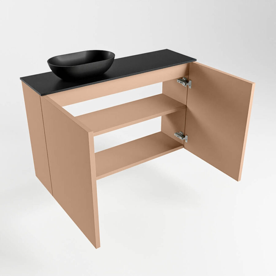 MONDIAZ FOWY toiletmeubel 80cm kleur rosee. Waskom positie links kleur urban | urban. Met 1 kraangat - Afbeelding 6