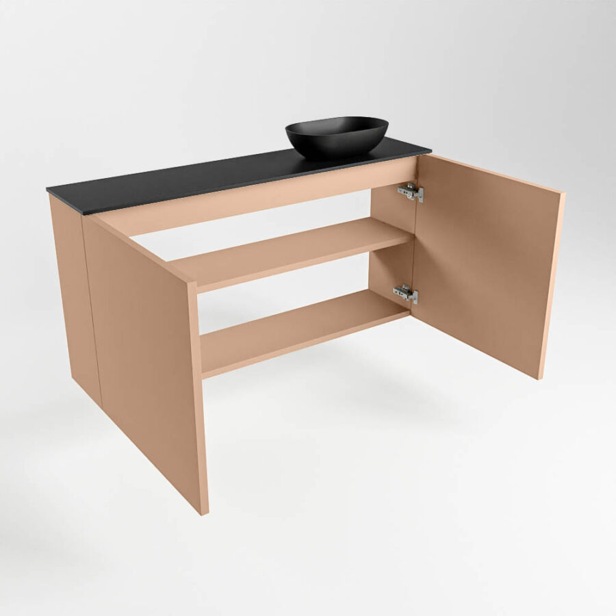 MONDIAZ FOWY toiletmeubel 100cm kleur rosee. Waskom positie rechts kleur urban | urban. Met 1 kraangat - Afbeelding 6