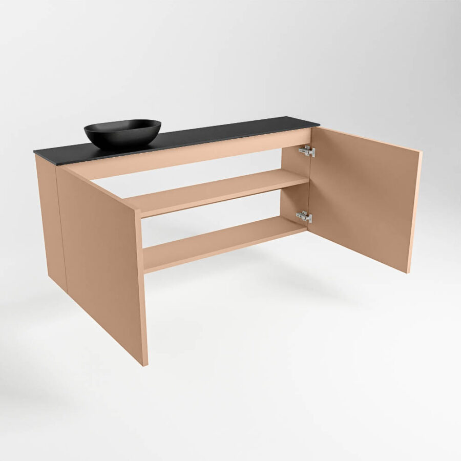 MONDIAZ FOWY toiletmeubel 120cm kleur rosee. Waskom positie links kleur urban | urban. Zonder kraangat - Afbeelding 6