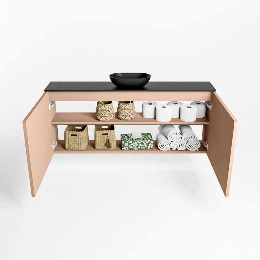 MONDIAZ FOWY toiletmeubel 120cm kleur rosee. Waskom positie midden kleur urban | urban. Met 1 kraangat - Afbeelding 8