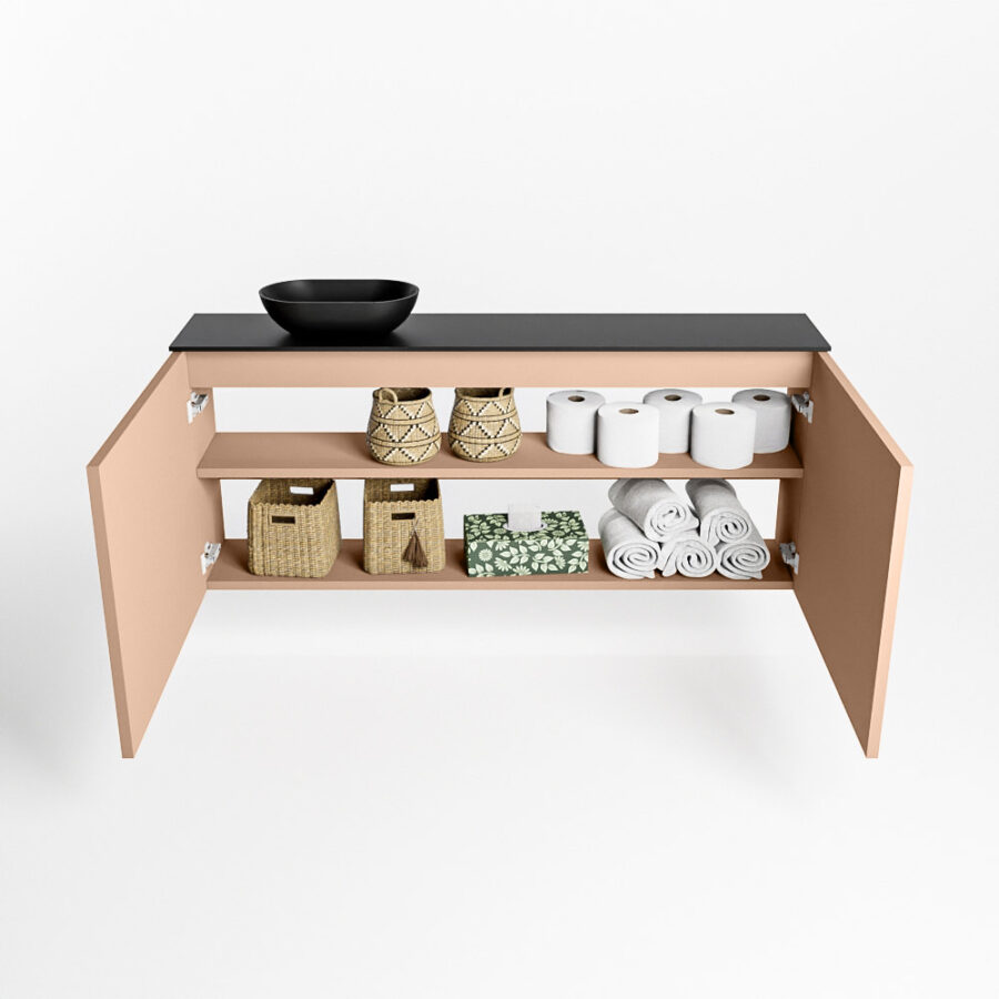 MONDIAZ FOWY toiletmeubel 120cm kleur rosee. Waskom positie links kleur urban | urban. Met 1 kraangat - Afbeelding 8