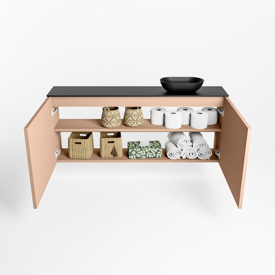 MONDIAZ FOWY toiletmeubel 120cm kleur rosee. Waskom positie rechts kleur urban | urban. Zonder kraangat - Afbeelding 8