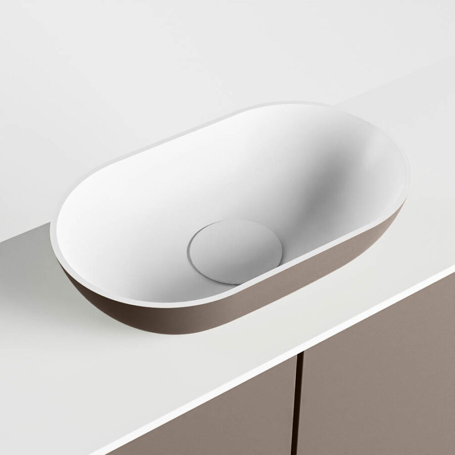 MONDIAZ FOWY toiletmeubel 100cm kleur smoke. Waskom positie midden kleur smoke | talc. Met 1 kraangat - Afbeelding 7