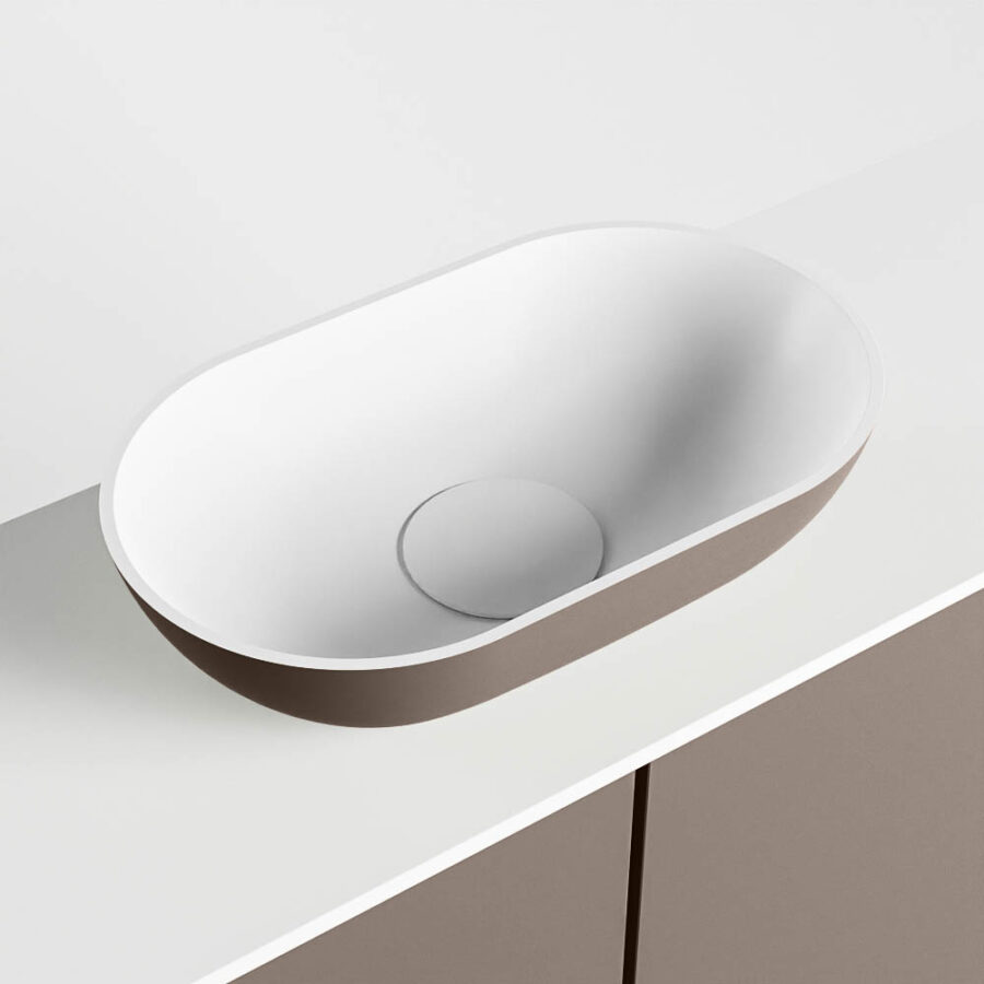 MONDIAZ FOWY toiletmeubel 100cm kleur smoke. Waskom positie midden kleur smoke | talc. Zonder kraangat - Afbeelding 7