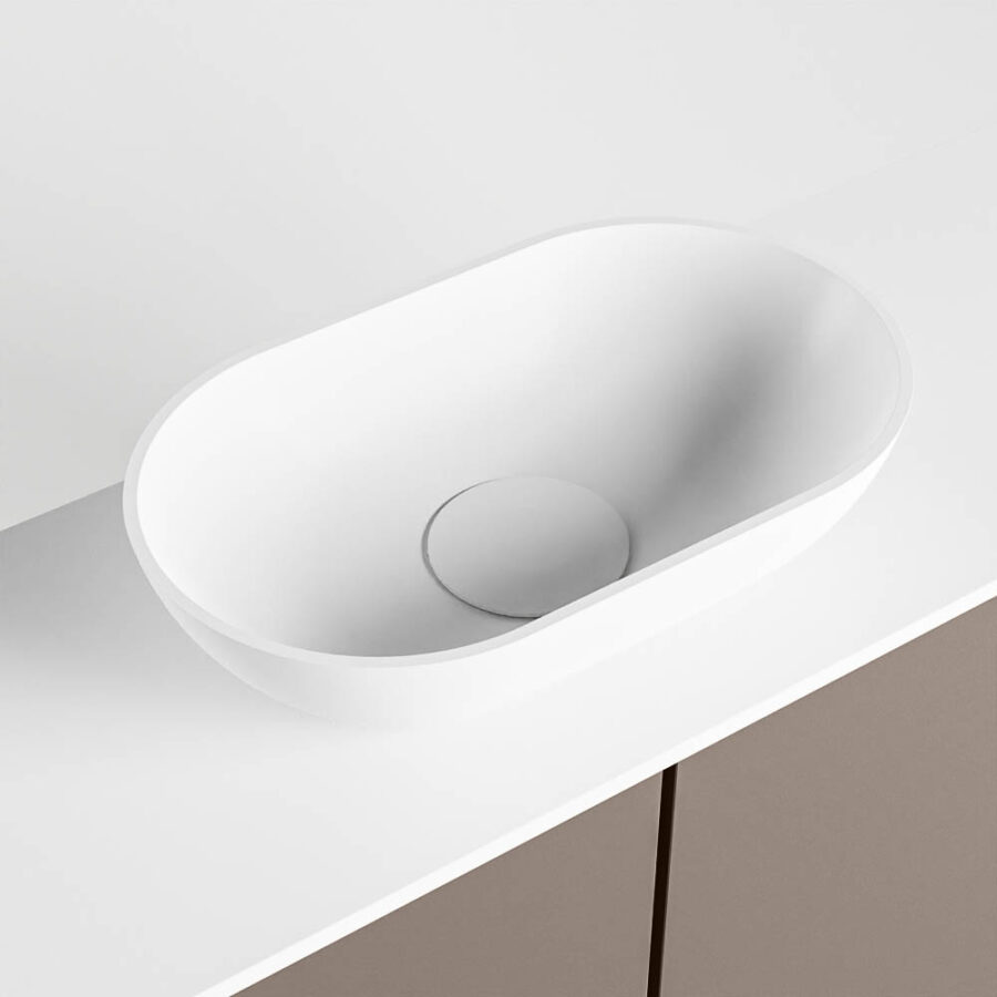 MONDIAZ FOWY toiletmeubel 120cm kleur smoke. Waskom positie midden kleur talc | talc. Met 1 kraangat - Afbeelding 7