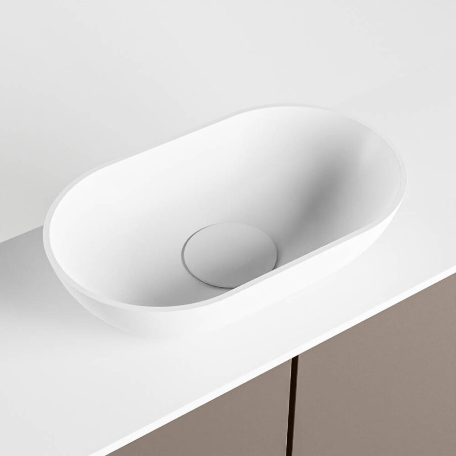 MONDIAZ FOWY toiletmeubel 120cm kleur smoke. Waskom positie midden kleur talc | talc. Zonder kraangat - Afbeelding 7