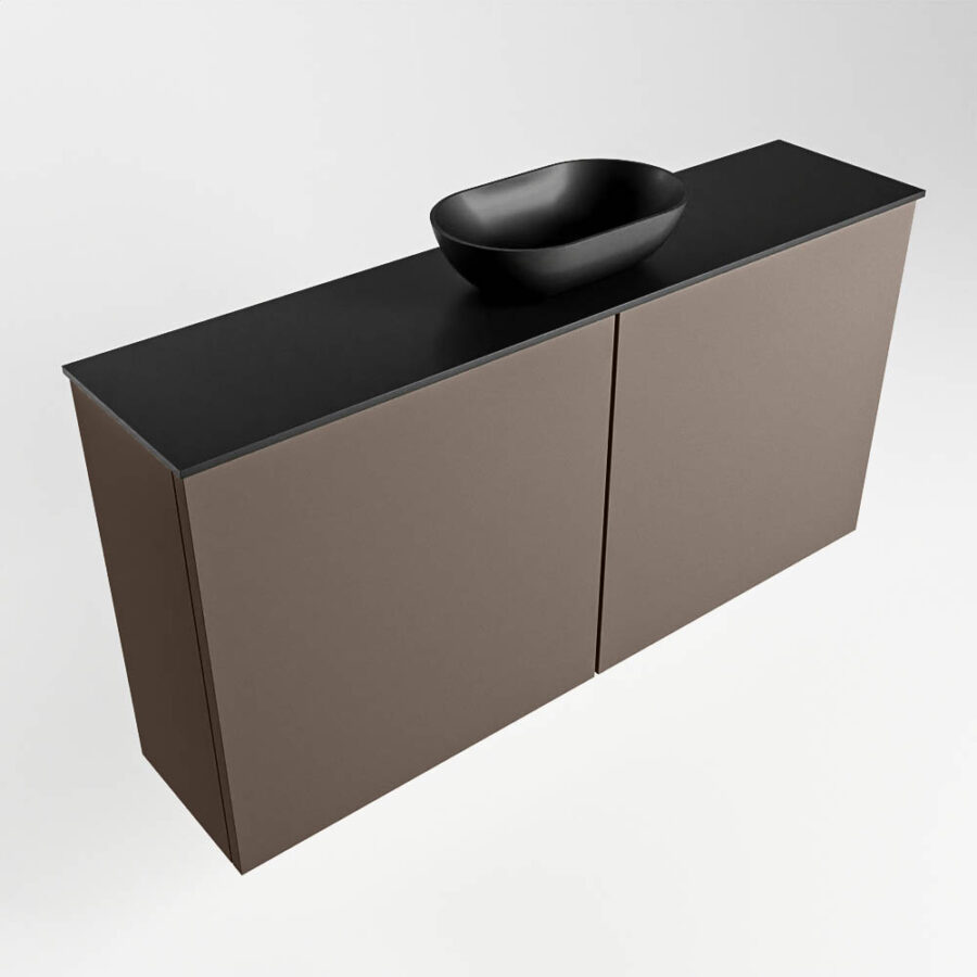 MONDIAZ FOWY toiletmeubel 100cm kleur smoke. Waskom positie midden kleur urban | urban. Met 1 kraangat - Afbeelding 4