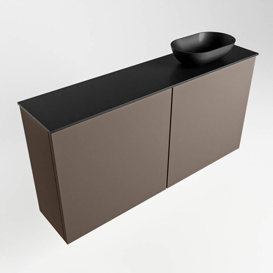 MONDIAZ FOWY toiletmeubel 100cm kleur smoke. Waskom positie rechts kleur urban | urban. Zonder kraangat - Afbeelding 4