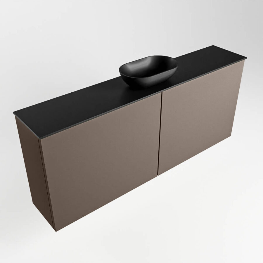 MONDIAZ FOWY toiletmeubel 120cm kleur smoke. Waskom positie midden kleur urban | urban. Met 1 kraangat - Afbeelding 4