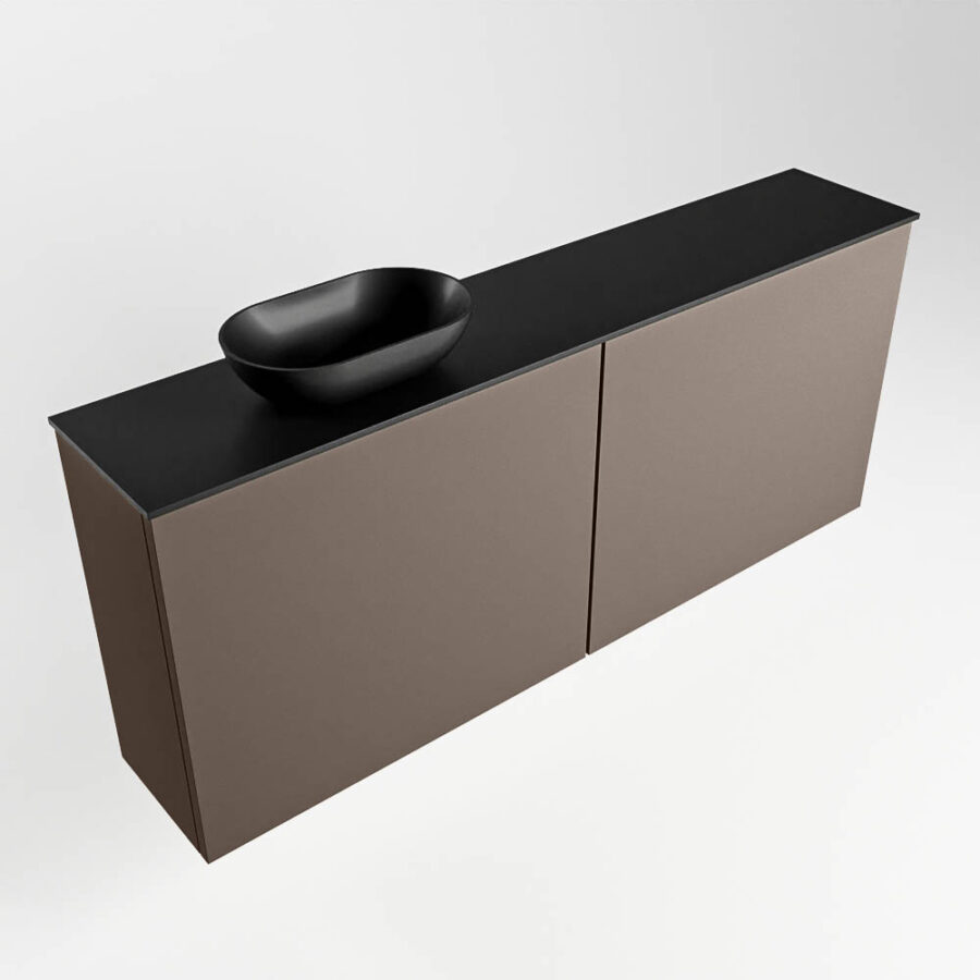 MONDIAZ FOWY toiletmeubel 120cm kleur smoke. Waskom positie links kleur urban | urban. Met 1 kraangat - Afbeelding 4