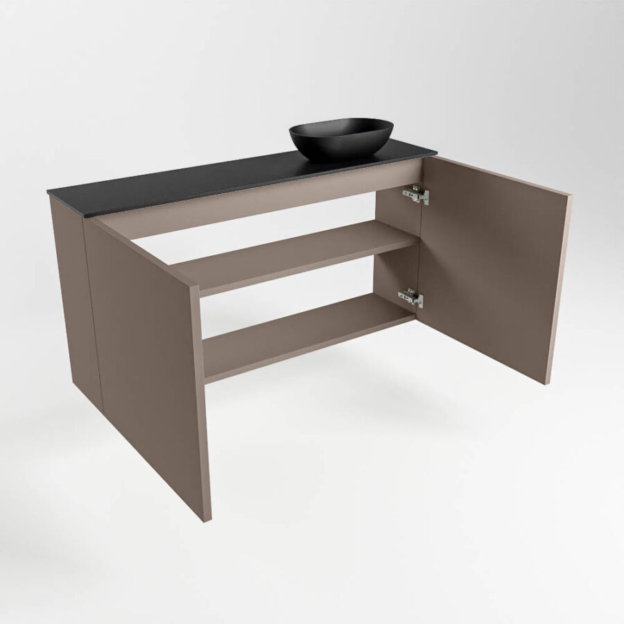 MONDIAZ FOWY toiletmeubel 100cm kleur smoke. Waskom positie rechts kleur urban | urban. Met 1 kraangat - Afbeelding 6