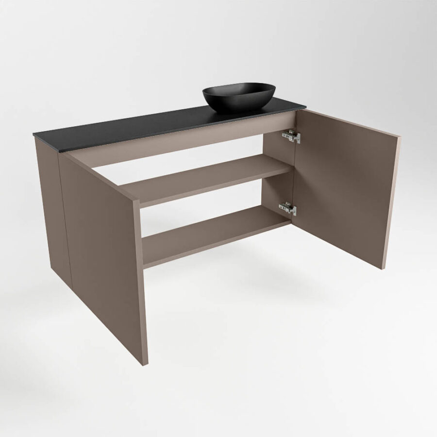 MONDIAZ FOWY toiletmeubel 100cm kleur smoke. Waskom positie rechts kleur urban | urban. Zonder kraangat - Afbeelding 6