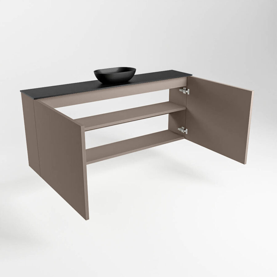 MONDIAZ FOWY toiletmeubel 120cm kleur smoke. Waskom positie midden kleur urban | urban. Met 1 kraangat - Afbeelding 6