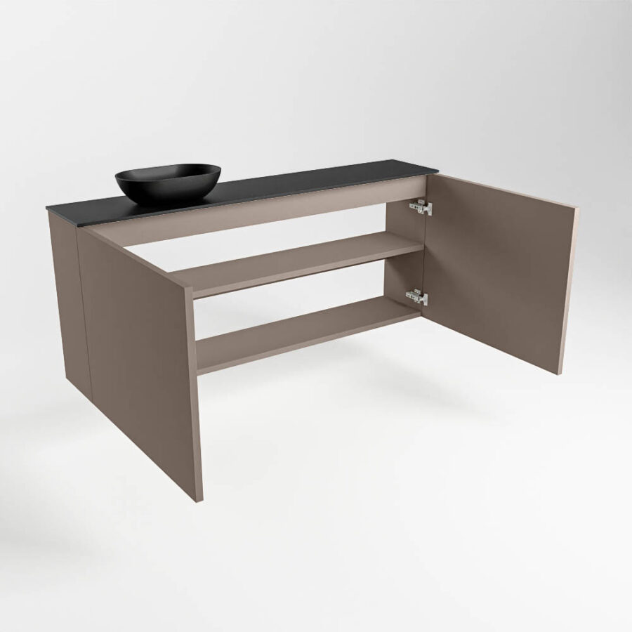 MONDIAZ FOWY toiletmeubel 120cm kleur smoke. Waskom positie links kleur urban | urban. Met 1 kraangat - Afbeelding 6