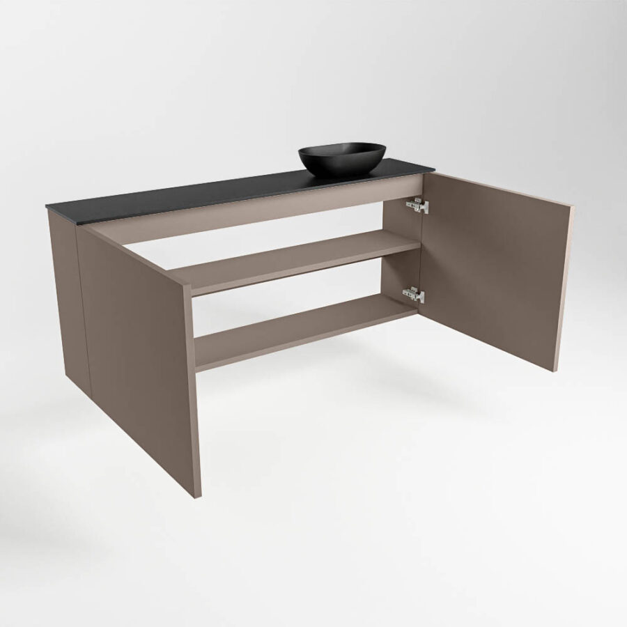 MONDIAZ FOWY toiletmeubel 120cm kleur smoke. Waskom positie rechts kleur urban | urban. Met 1 kraangat - Afbeelding 6