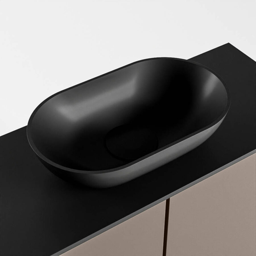 MONDIAZ FOWY toiletmeubel 60cm kleur smoke. Waskom positie midden kleur urban | urban. Zonder kraangat - Afbeelding 7