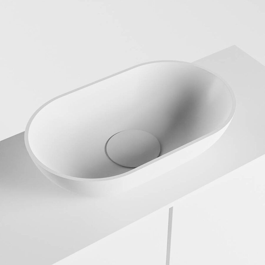 MONDIAZ FOWY toiletmeubel 60cm kleur talc. Waskom positie midden kleur talc | talc. Met 1 kraangat - Afbeelding 7