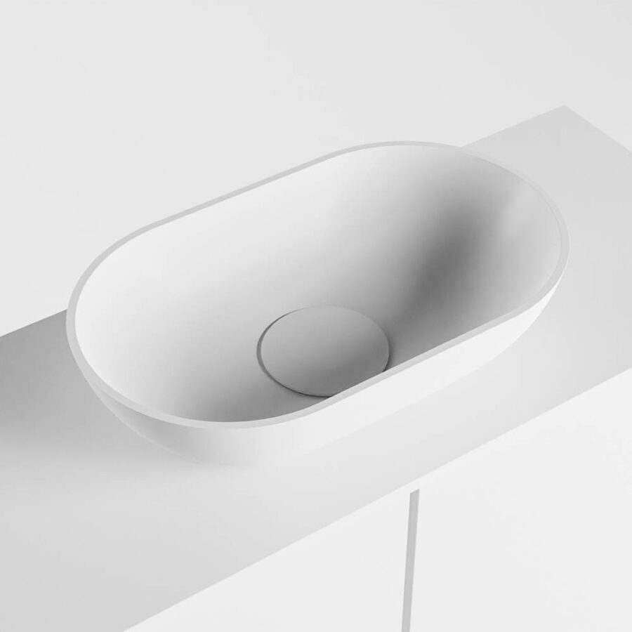 MONDIAZ FOWY toiletmeubel 60cm kleur talc. Waskom positie midden kleur talc | talc. Zonder kraangat - Afbeelding 7