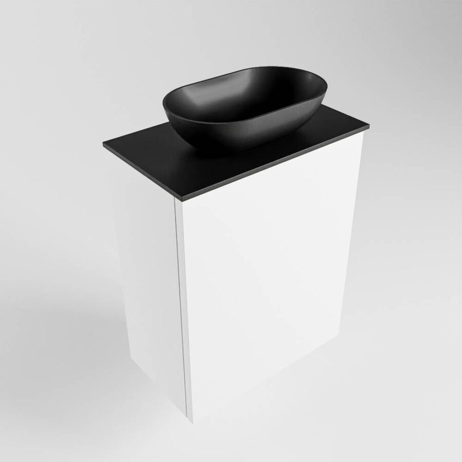 MONDIAZ FOWY toiletmeubel 40cm kleur talc. Waskom positie midden kleur urban | urban. Zonder kraangat - Afbeelding 4