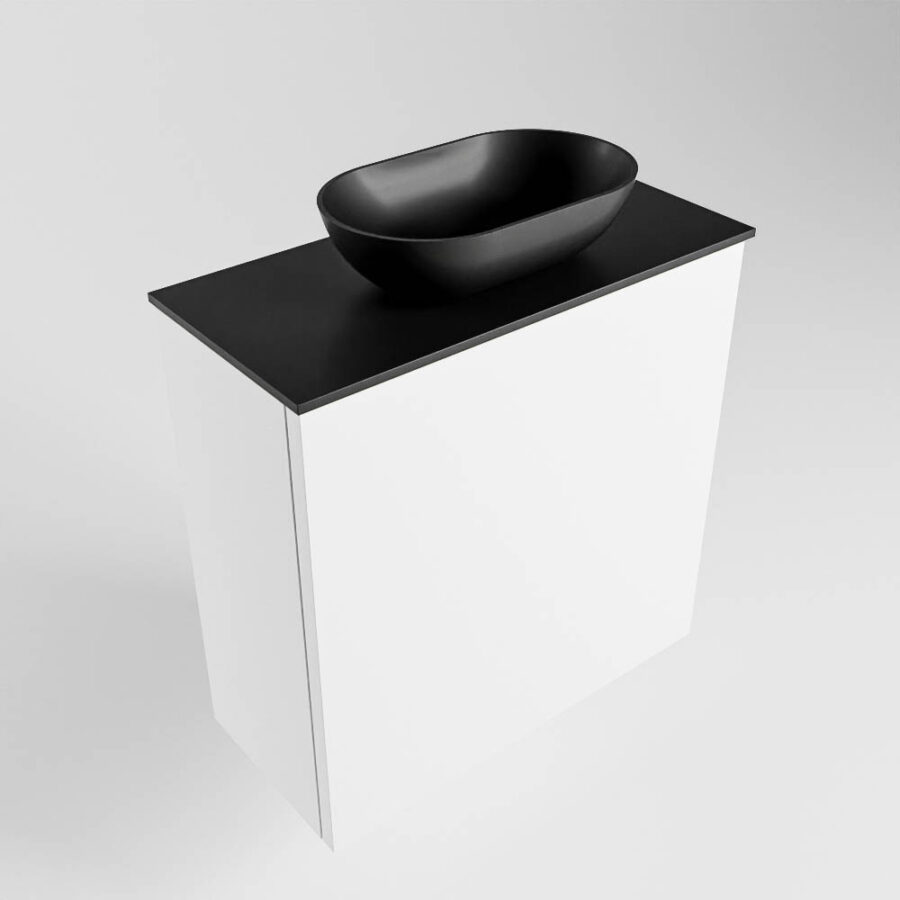 MONDIAZ FOWY toiletmeubel 50cm kleur talc. Waskom positie midden kleur urban | urban. Zonder kraangat - Afbeelding 4