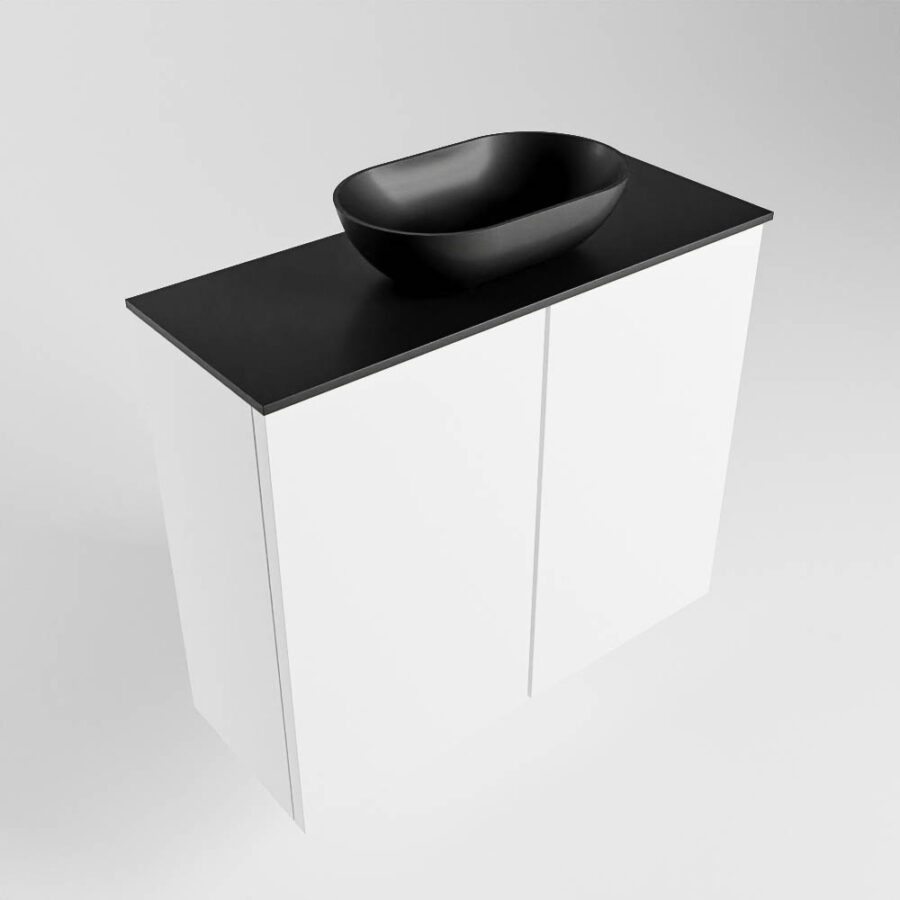 MONDIAZ FOWY toiletmeubel 60cm kleur talc. Waskom positie midden kleur urban | urban. Met 1 kraangat - Afbeelding 4