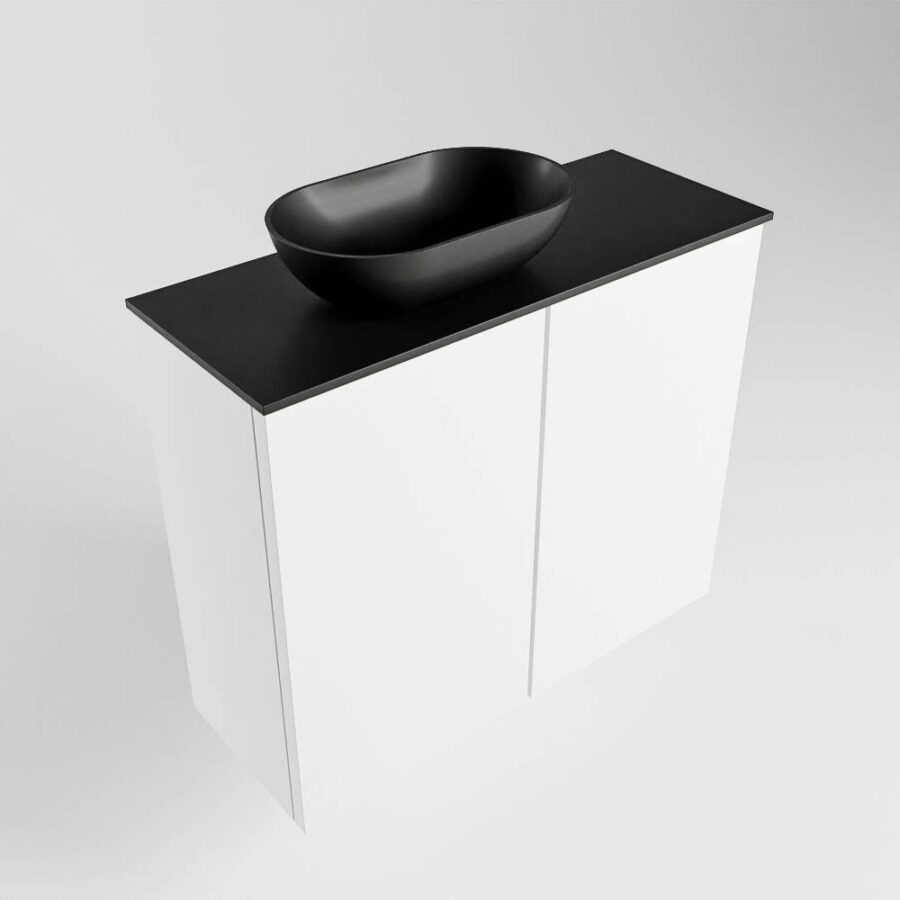 MONDIAZ FOWY toiletmeubel 60cm kleur talc. Waskom positie links kleur urban | urban. Zonder kraangat - Afbeelding 4