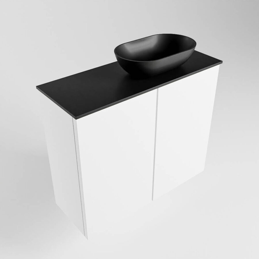 MONDIAZ FOWY toiletmeubel 60cm kleur talc. Waskom positie rechts kleur urban | urban. Zonder kraangat - Afbeelding 4