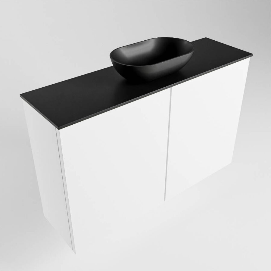 MONDIAZ FOWY toiletmeubel 80cm kleur talc. Waskom positie midden kleur urban | urban. Zonder kraangat - Afbeelding 4