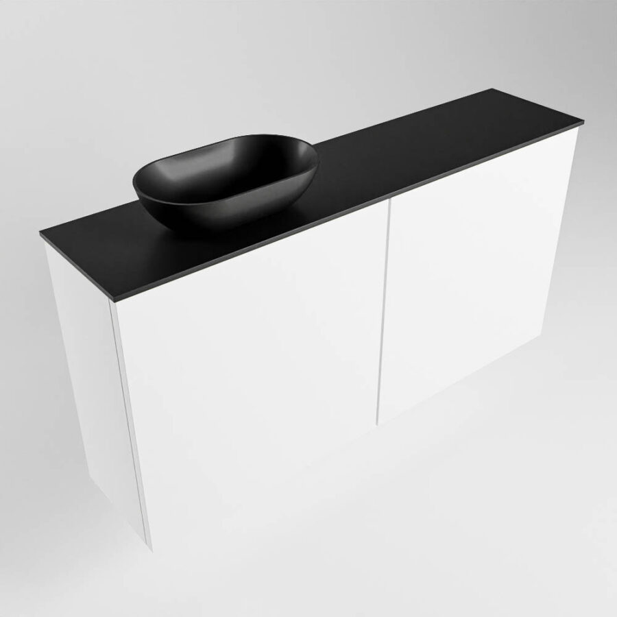 MONDIAZ FOWY toiletmeubel 100cm kleur talc. Waskom positie links kleur urban | urban. Met 1 kraangat - Afbeelding 4