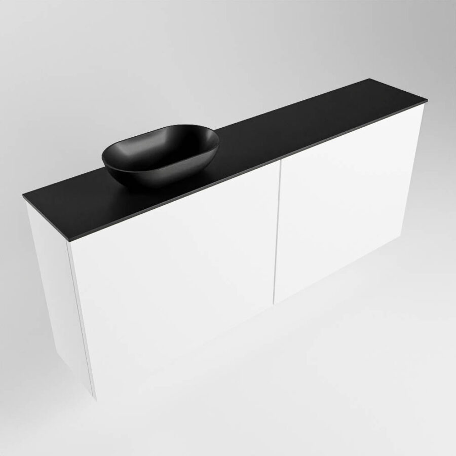 MONDIAZ FOWY toiletmeubel 120cm kleur talc. Waskom positie links kleur urban | urban. Met 1 kraangat - Afbeelding 4