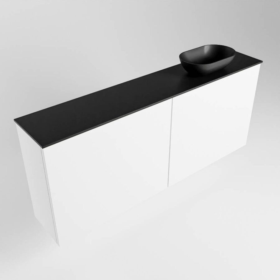MONDIAZ FOWY toiletmeubel 120cm kleur talc. Waskom positie rechts kleur urban | urban. Met 1 kraangat - Afbeelding 4