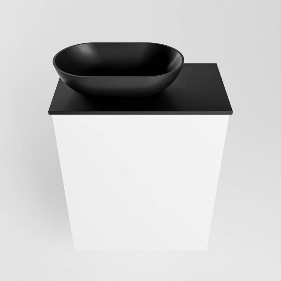 MONDIAZ FOWY toiletmeubel 40cm kleur talc. Waskom positie links kleur urban | urban. Met 1 kraangat - Afbeelding 5