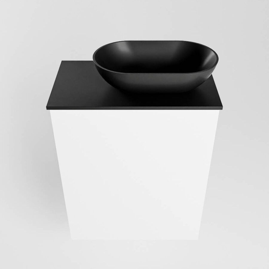 MONDIAZ FOWY toiletmeubel 40cm kleur talc. Waskom positie rechts kleur urban | urban. Met 1 kraangat - Afbeelding 5