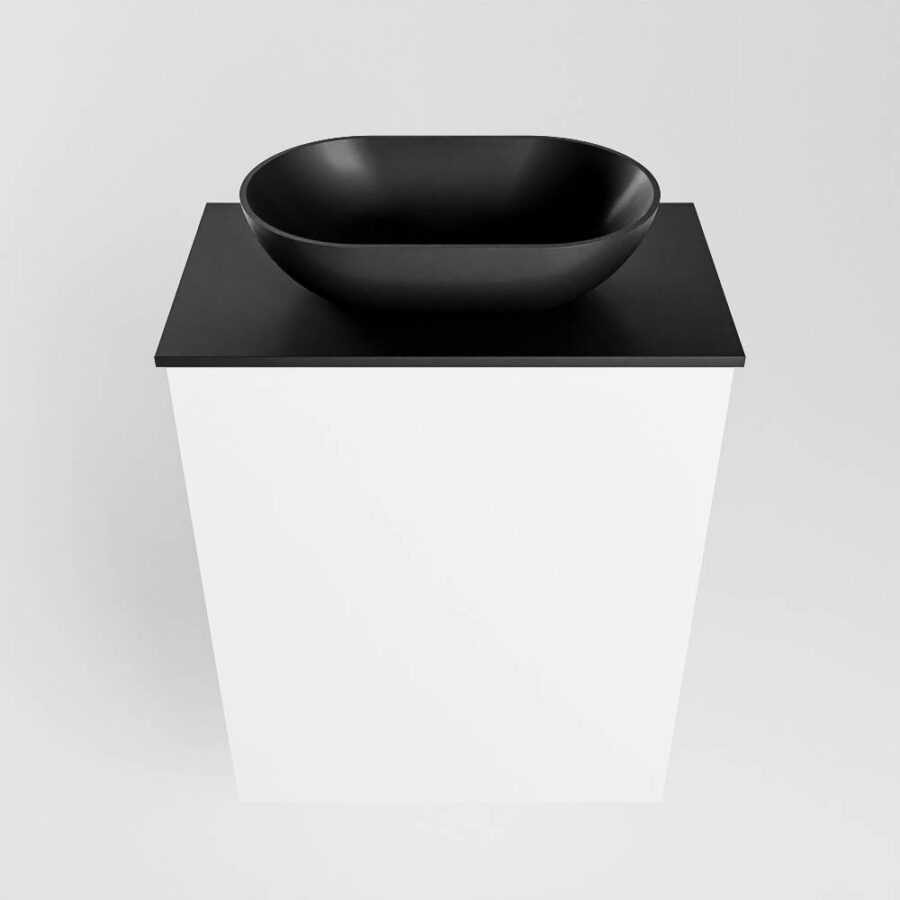 MONDIAZ FOWY toiletmeubel 40cm kleur talc. Waskom positie midden kleur urban | urban. Zonder kraangat - Afbeelding 5