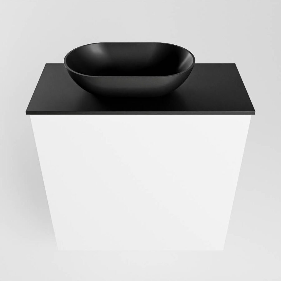 MONDIAZ FOWY toiletmeubel 50cm kleur talc. Waskom positie links kleur urban | urban. Met 1 kraangat - Afbeelding 5